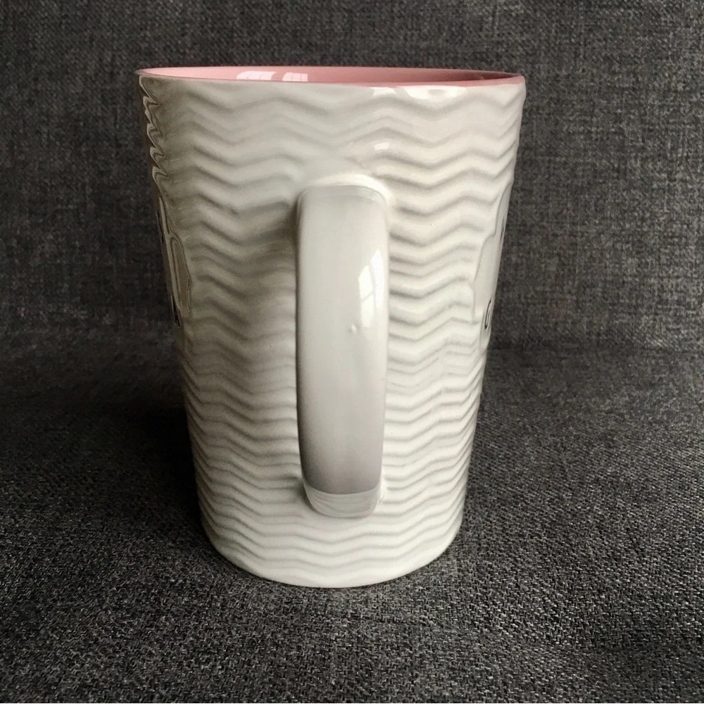“World’s Best Grandma” Coffee Mug, White, Pink, Black, 16 oz